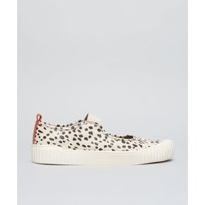 Tênis Casual Samantha Soulier Couro Poá Off White