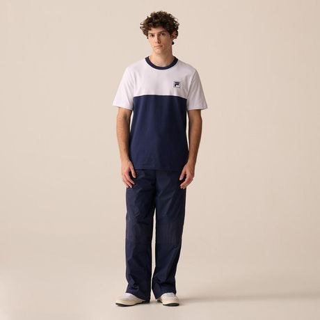 Calça Fila Outdoor Masculina Impermeável Ripstop Azul Marinho