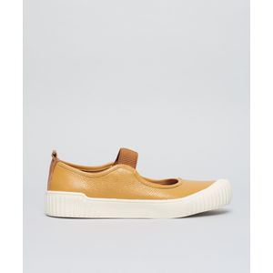 Tênis Casual Samantha Couro Floater Amarelo Escuro Soulier
