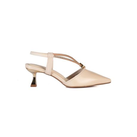 Scarpin Elegante Semi-Aberto com Strass