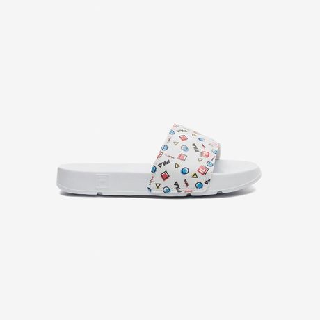 Chinelo Fila Drifter Infantil Slide Estampado Branco