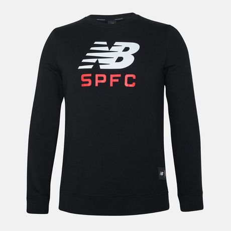 Casaco Spfc Masculino Manga Longa Preto New Balance