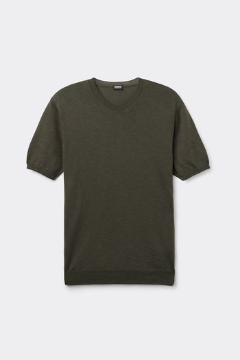 Camiseta Em Algodão Slub - Verde P / Verde
