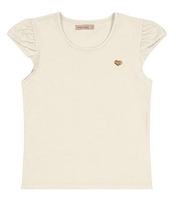Blusa Infantil Feminina Cotton Leve Trick Nick Bege 10 / Bege