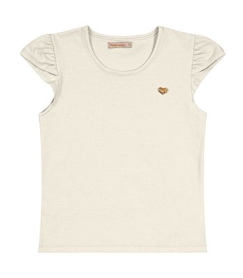 Blusa Infantil Feminina Cotton Leve Trick Nick Bege 10 / Bege