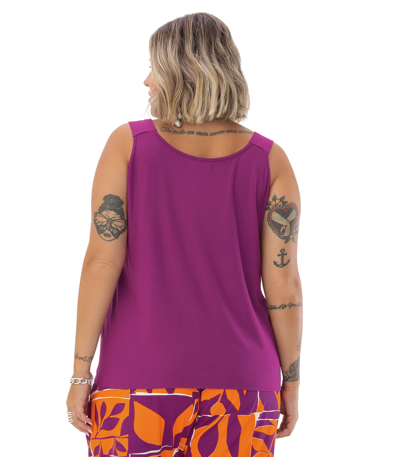 Blusa De Alça Feminina Plus Size Secret Glam Roxo Privalia