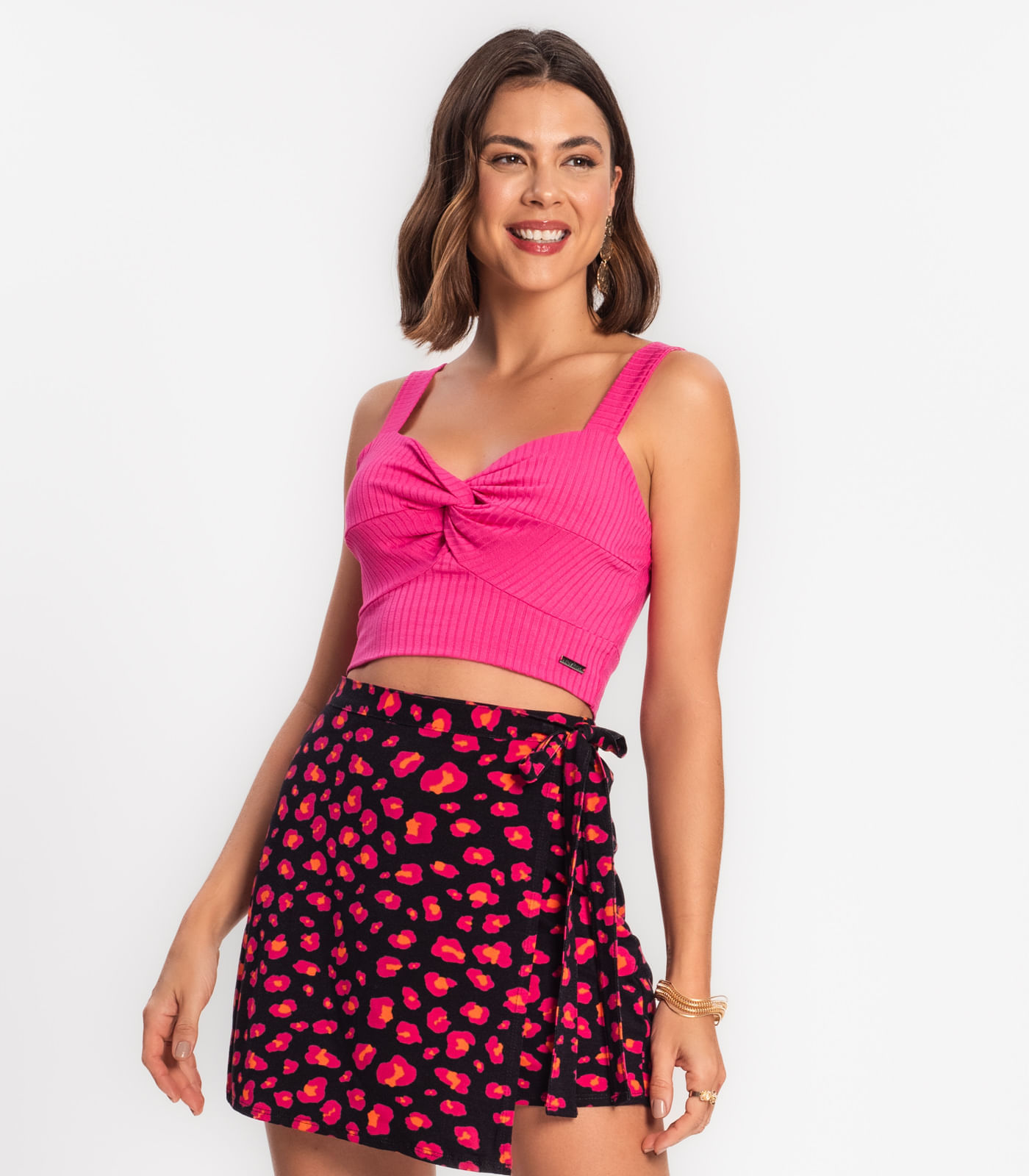 Top Feminino Em Ribana Canelada Rovitex Rosa