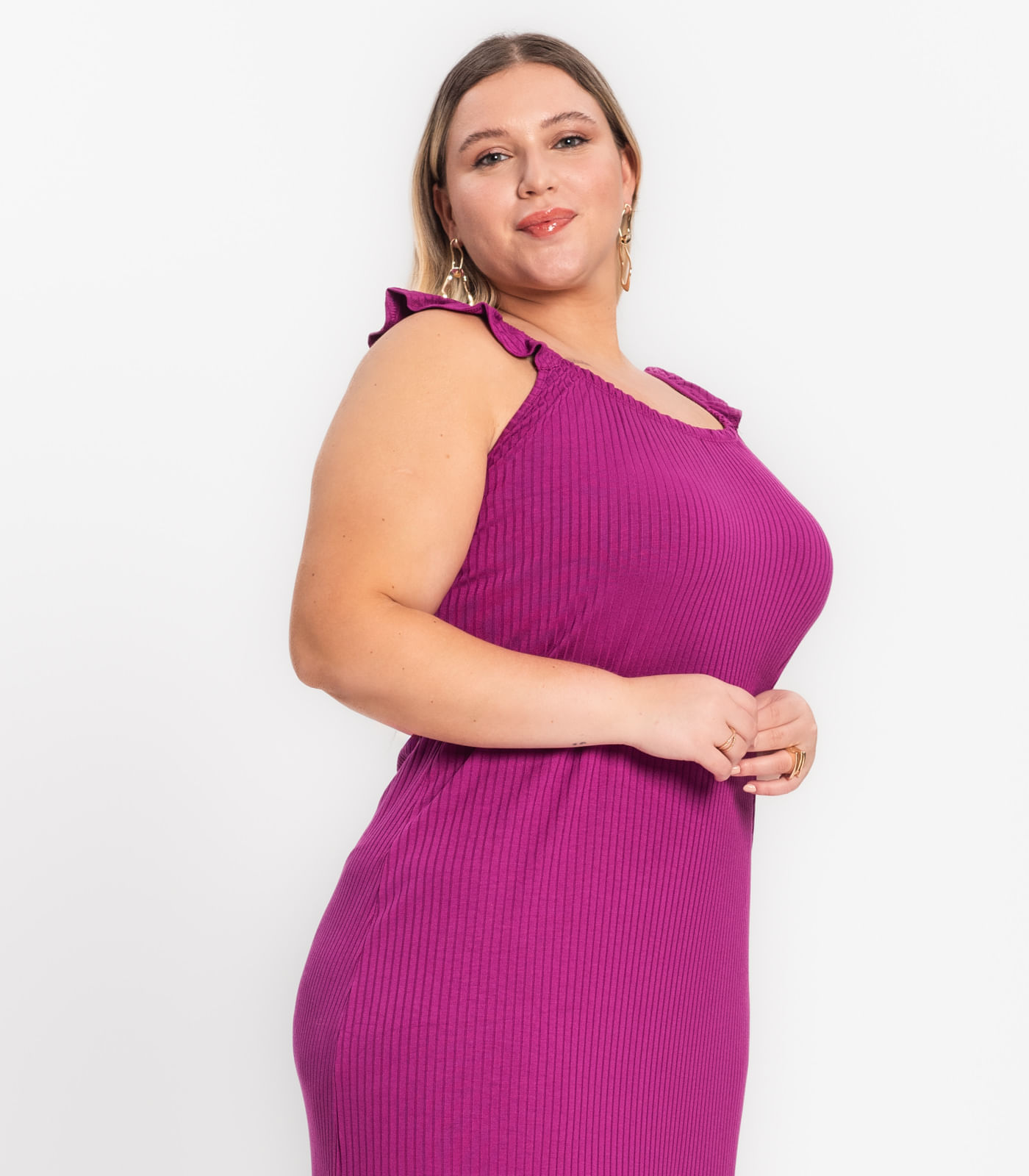 Vestido Midi Plus Size Secret Glam Roxo Privalia