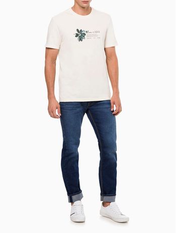 Camiseta Masculina Manga Curta Calvin Klein Jeans - Off White PP