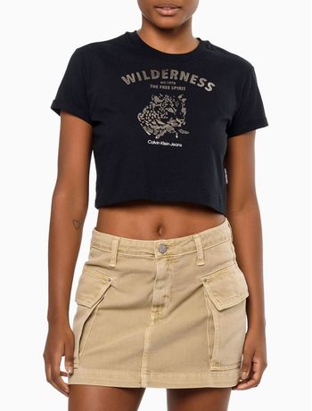 Camiseta Feminina Wildern Caviar Calvin Klein Jeans - Preto PP