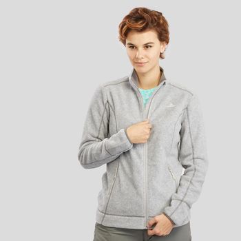 Blusa Fleece Feminina com Ziper MH120 PP / Cinza