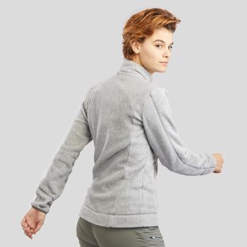 Blusa Fleece Feminina com Ziper MH120 PP / Cinza