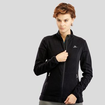 Blusa Fleece feminina com Ziper MH120 Quechua M / Preto