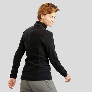 Blusa Fleece feminina com Ziper MH120 Quechua M / Preto