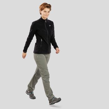 Blusa Fleece feminina com Ziper MH120 Quechua M / Preto