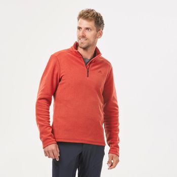 Blusa Fleece Masculina de Trilha Mh100 Quechua G / laranja