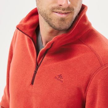 Blusa Fleece Masculina de Trilha Mh100 Quechua G / laranja