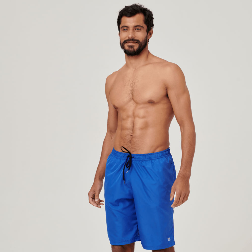 Bermuda UV Com Proteção Solar New Fit Azul Bic