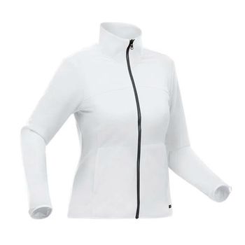 Jaqueta Feminina Impermeável de Trekking Travel 100 3 em 1 P / Cinza