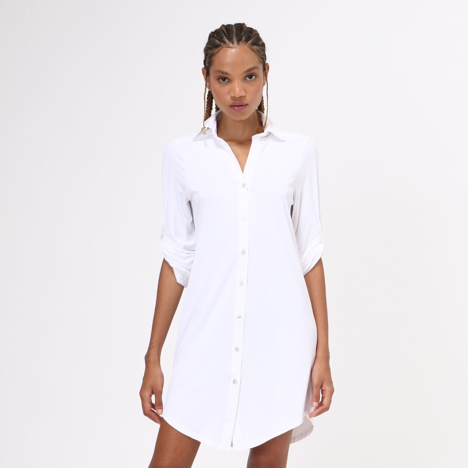 Saída de Praia UV com Proteção Solar Copenhagen Branco