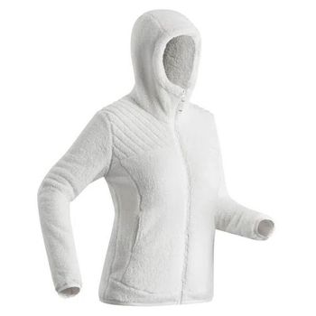 Blusa Fleece Feminina De Trilha SH100 Ultra-Warm Quechua GG / branco