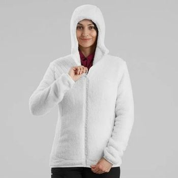 Blusa Fleece Feminina De Trilha SH100 Ultra-Warm Quechua GG / branco