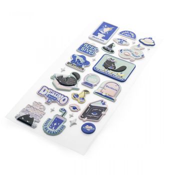 Cartela de Adesivos Puff Gata Mística