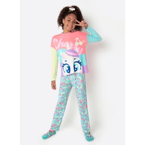 Pijama Manga Longa Viscolycra Menina Teen Unicórnio Cherry