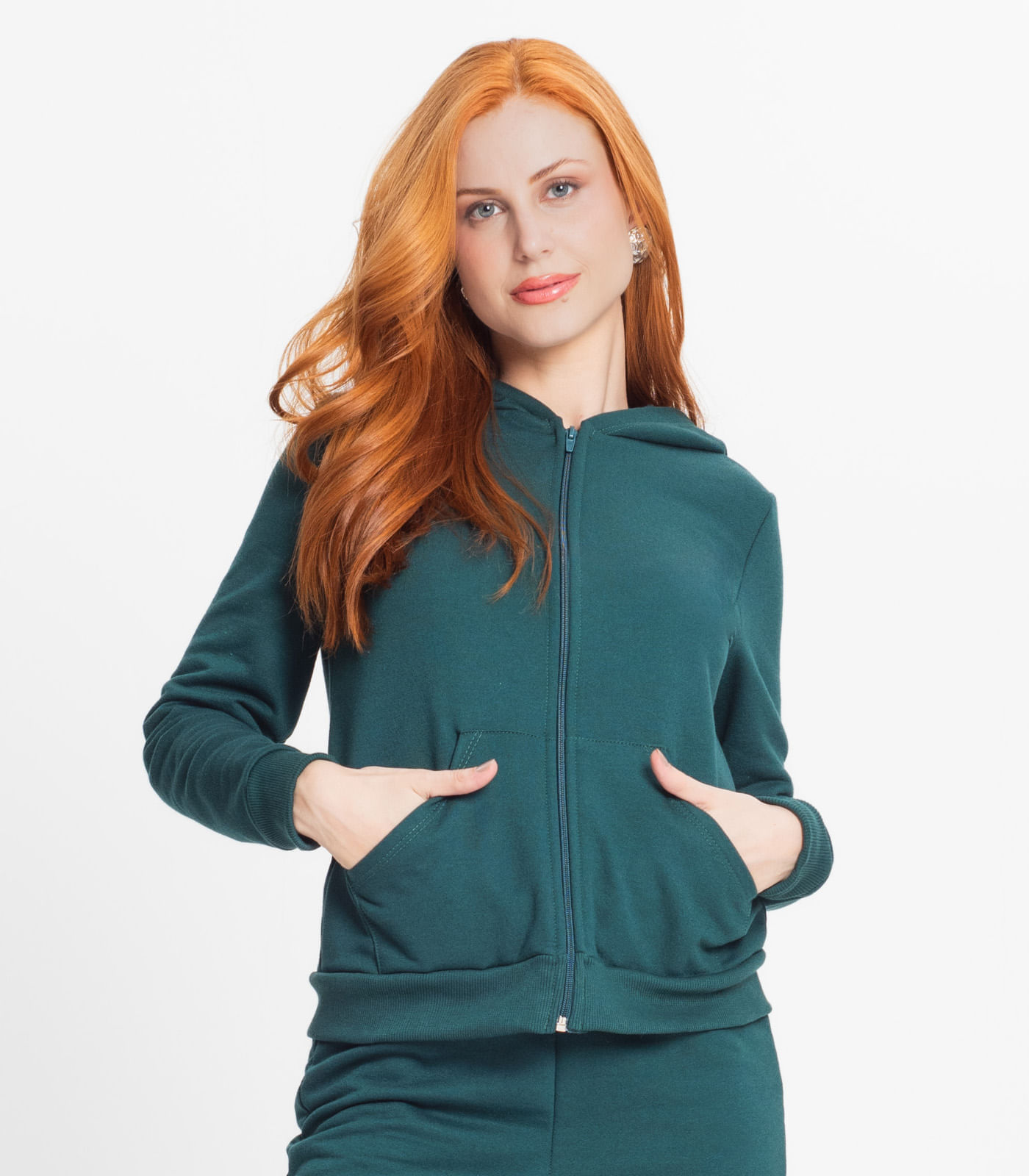 Jaqueta Com Capuz Feminina Rovitex Verde