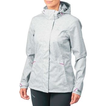 Jaqueta Feminina de Trilha Impermeável MH100 GG / cinza-claro