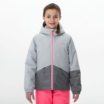 Jaqueta Infantil Impermeável de Ski 100 12 ANOS / Cinza