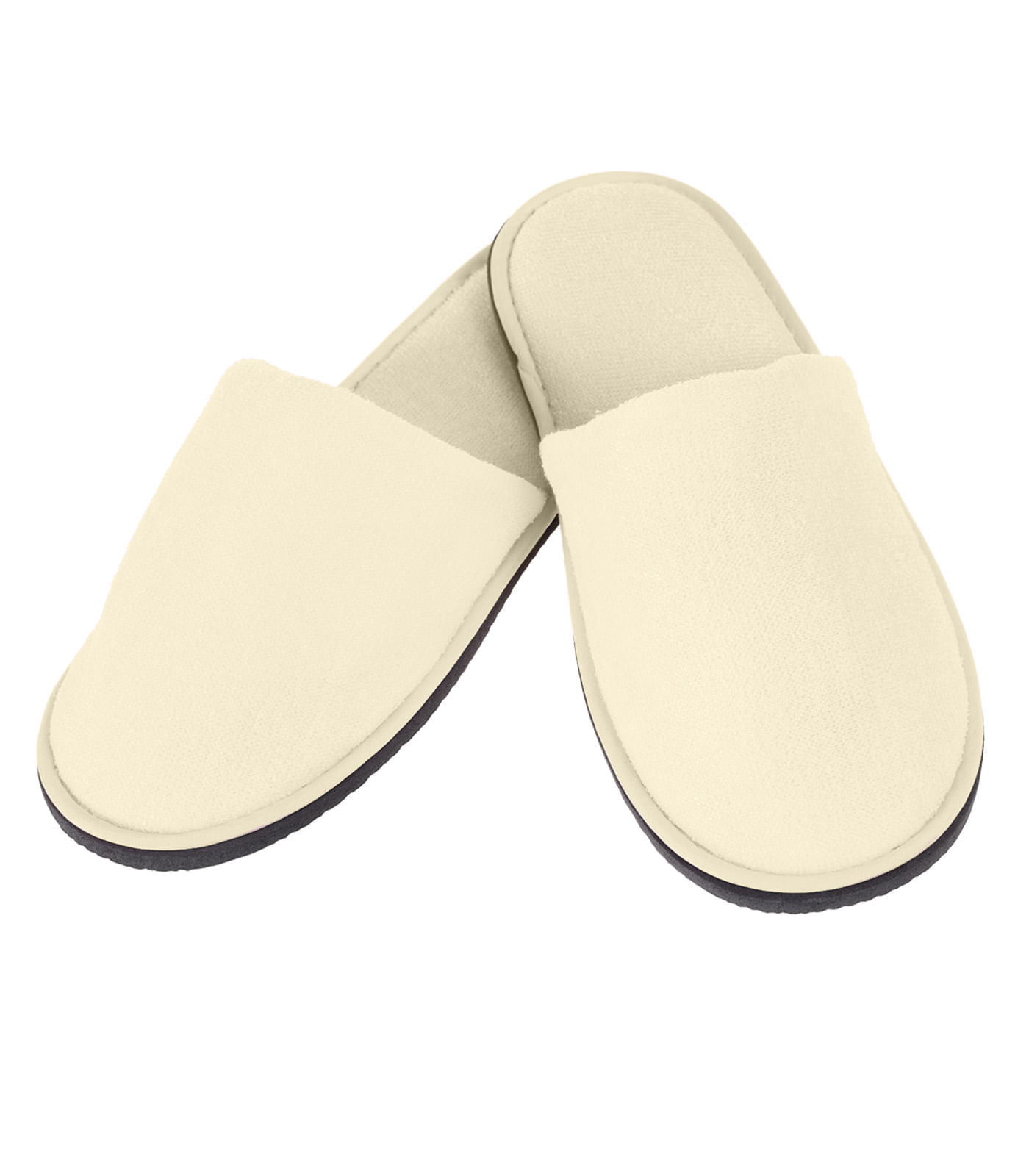 Pantufa Feminina Em Plush Bene Casa Bege