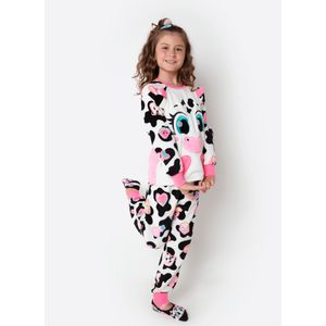 Pijama Manga Longa Soft Menina Teen Vaca Patches