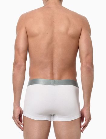 Cueca Masculina Low Rise Trunk Cotton Icon Calvin Klein Underwear - Branco P