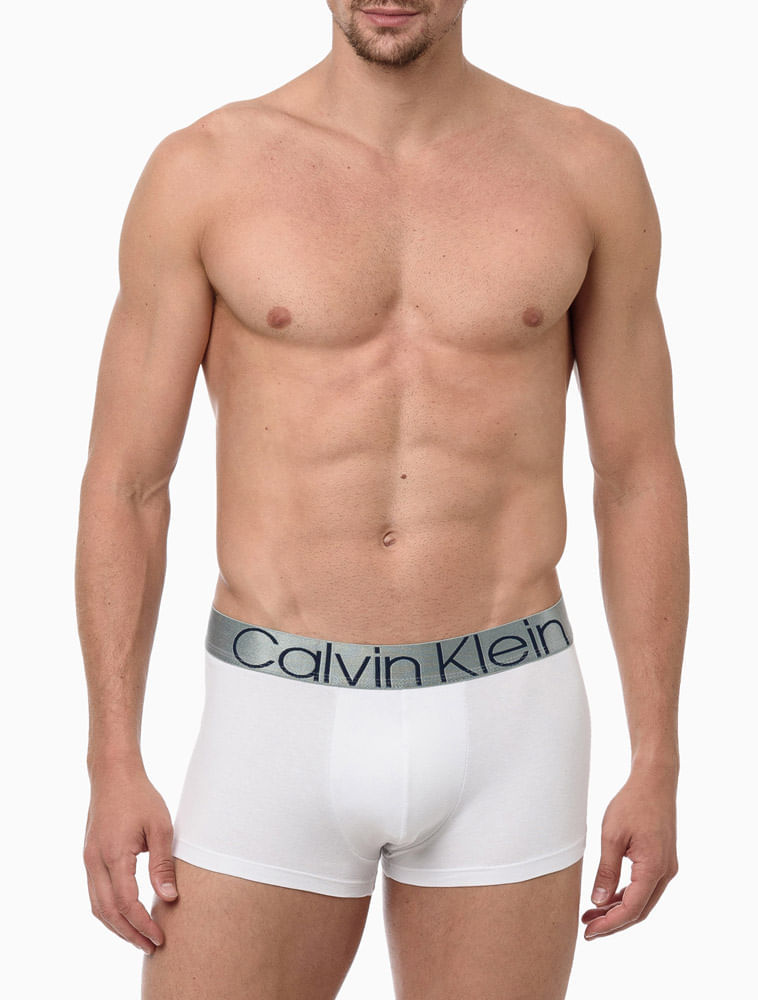Cueca Masculina Low Rise Trunk Cotton Icon Calvin Klein Underwear - Branco