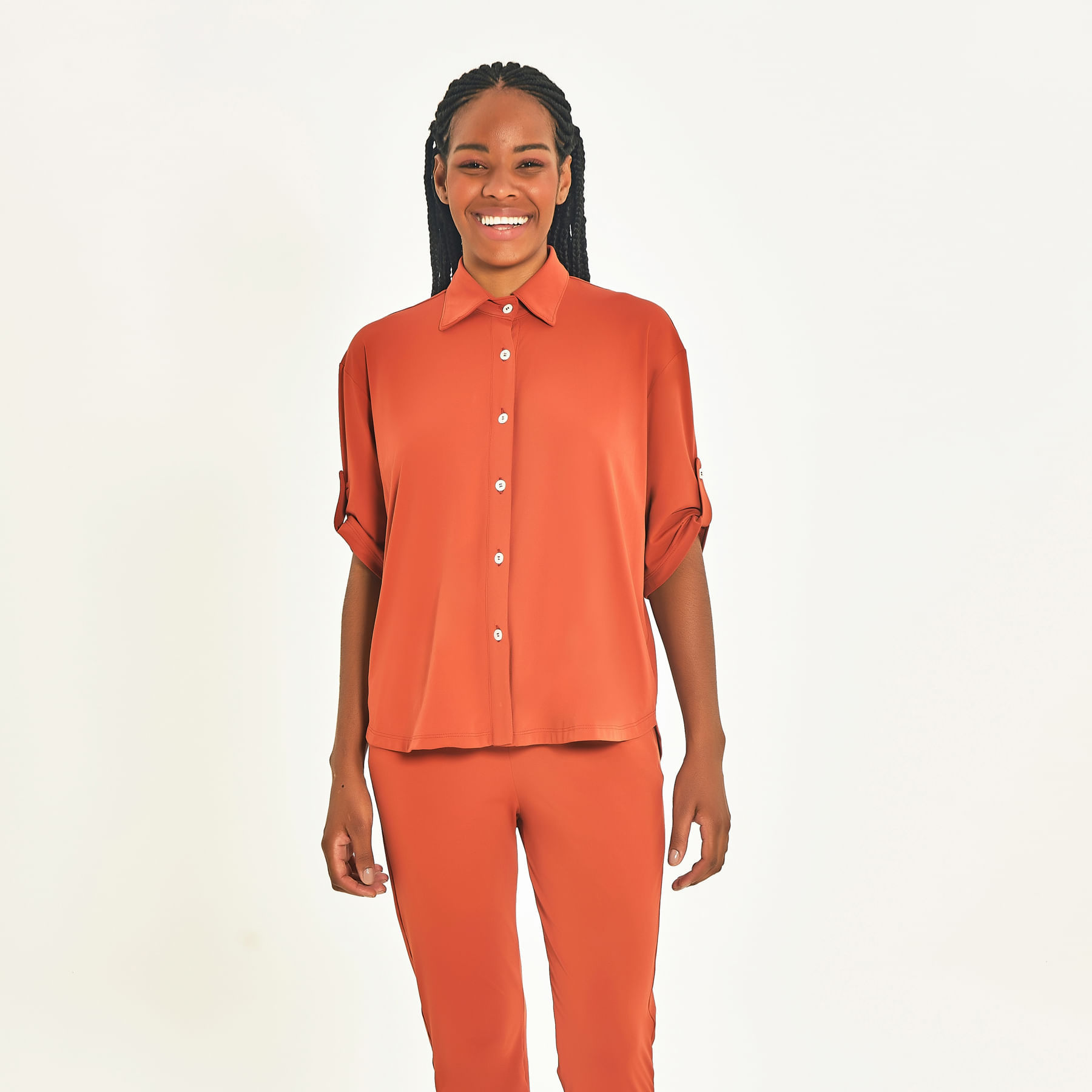 Camisa UV Com Proteção Solar Copa Color Ferrugem