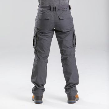 Calça Masculina de Trekking Travel 100 Forclaz 38 / cinza-carbono