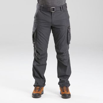 Calça Masculina de Trekking Travel 100 Forclaz 38 / cinza-carbono