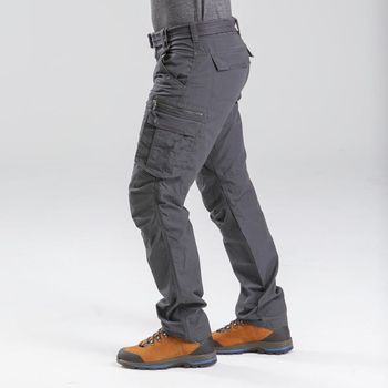 Calça Masculina de Trekking Travel 100 Forclaz 38 / cinza-carbono