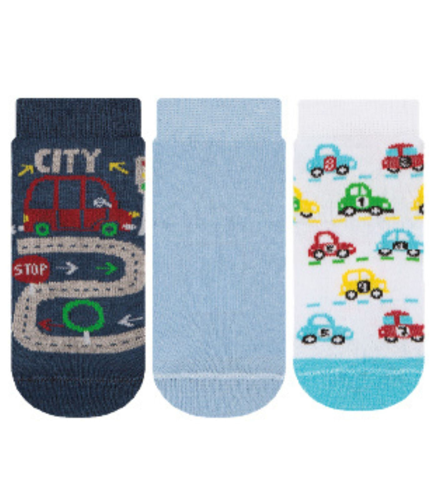 Kit 3 Pares de Meias Soquete Masculina Cia da Meia Azul