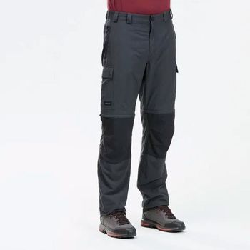 Calça Masculina Modulavél de Trekking Trek Forclaz Cinza 40 (L33) / Cinza