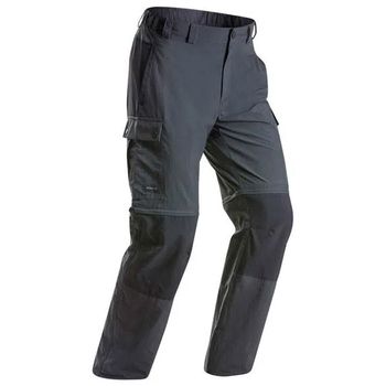 Calça Masculina Modulavél de Trekking Trek Forclaz Cinza 40 (L33) / Cinza