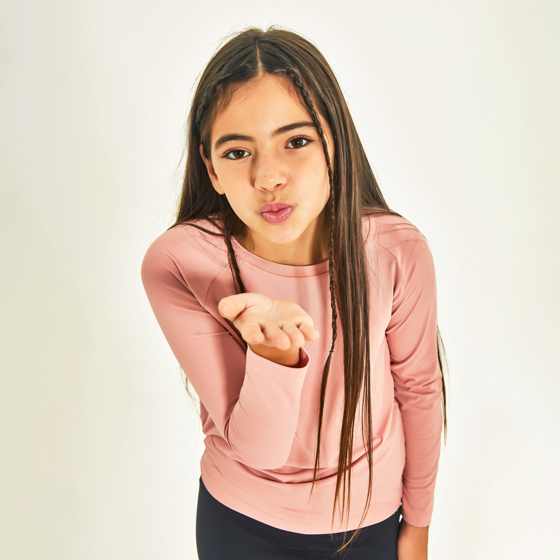 Camisa UV Infantil Com Proteção Solar Uvpro Rose