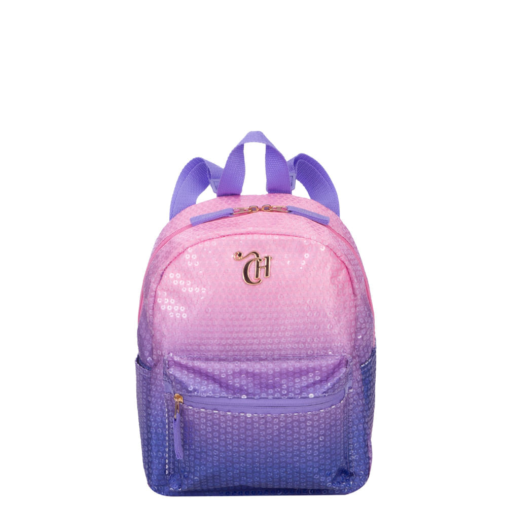 Mini Bag Capricho Paetê - Rosa com Lilás