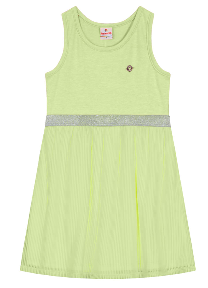 Vestido em cotton infantil menina Brandili