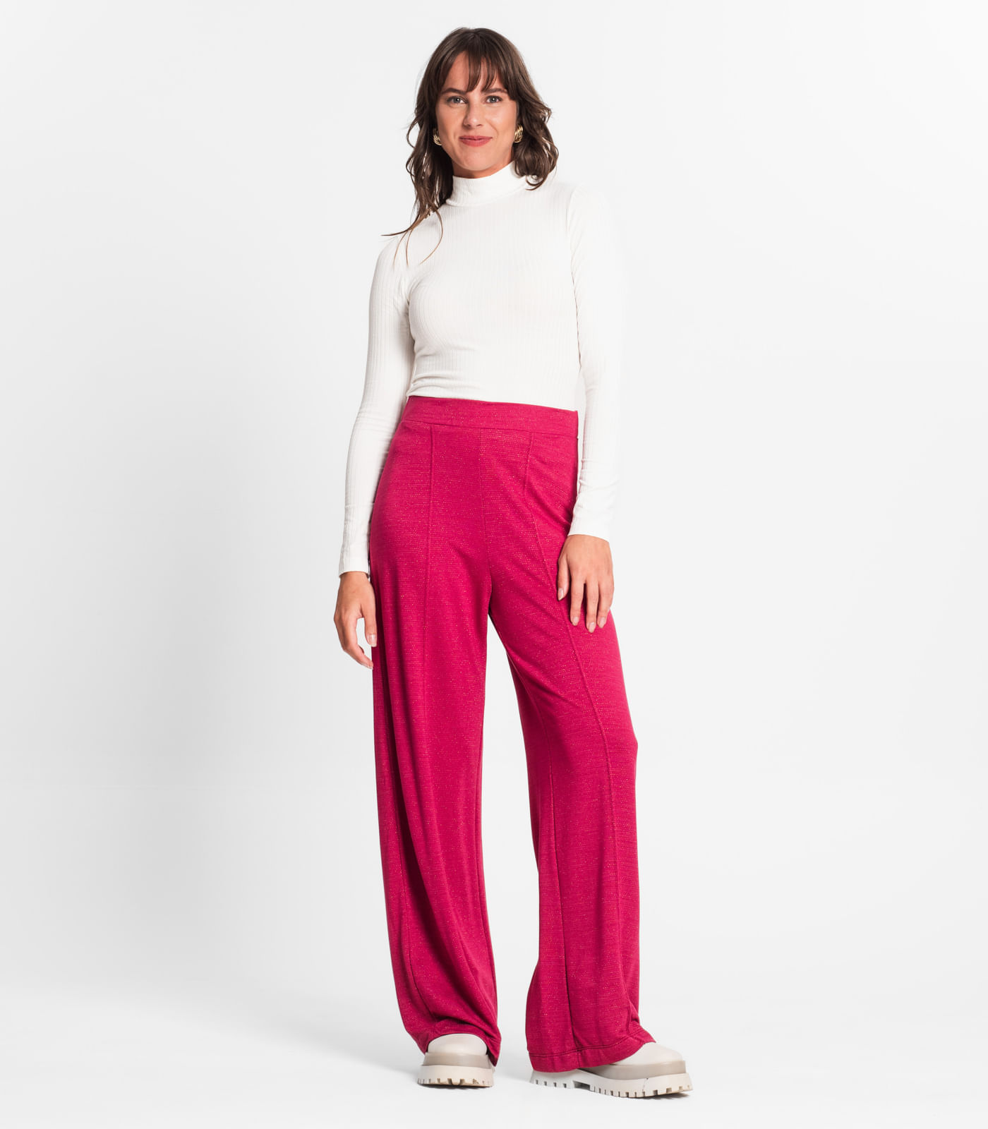 Calça Feminina Pantalona Rovitex Vermelho