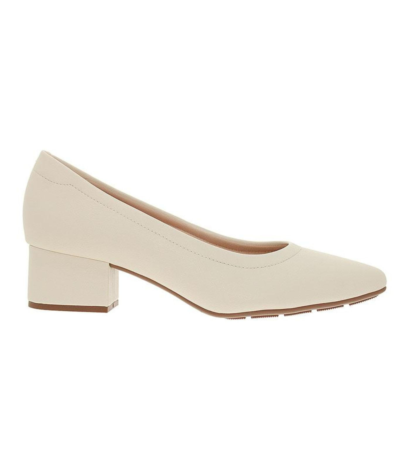 Sapato Feminino Casual Salto Bloco Modare Bege