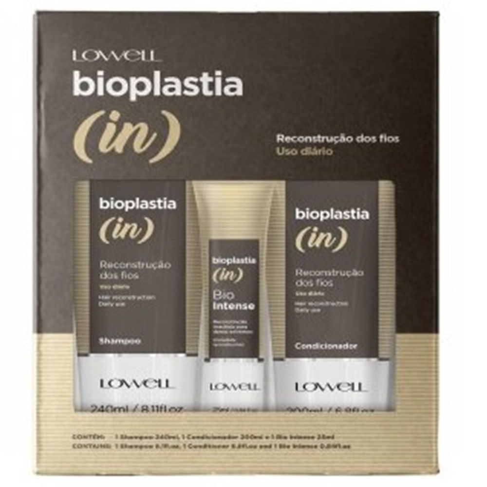 Kit Lowell Bioplastia (in) Home Care Reconstrucao dos Fios