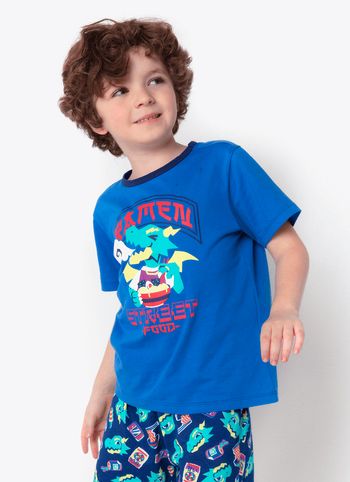 Pijama Curto Algodão Menino Dragão Street 1