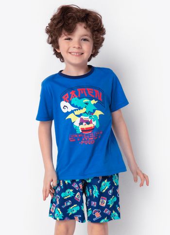 Pijama Curto Algodão Menino Dragão Street 1